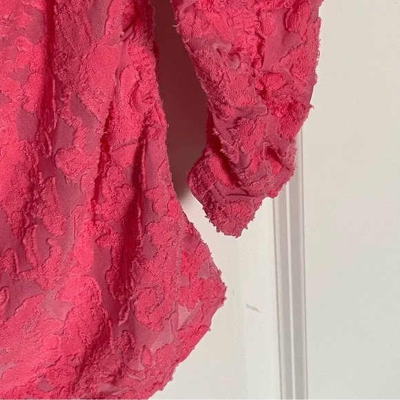 New! Free People long gathered sleeve lace mock neck Dress nwot 18588 - Picture 5 of 12